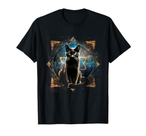 @n!mal - Katzenmotiv Tier Katze T-Shirt - Unisex - Schwarz - S