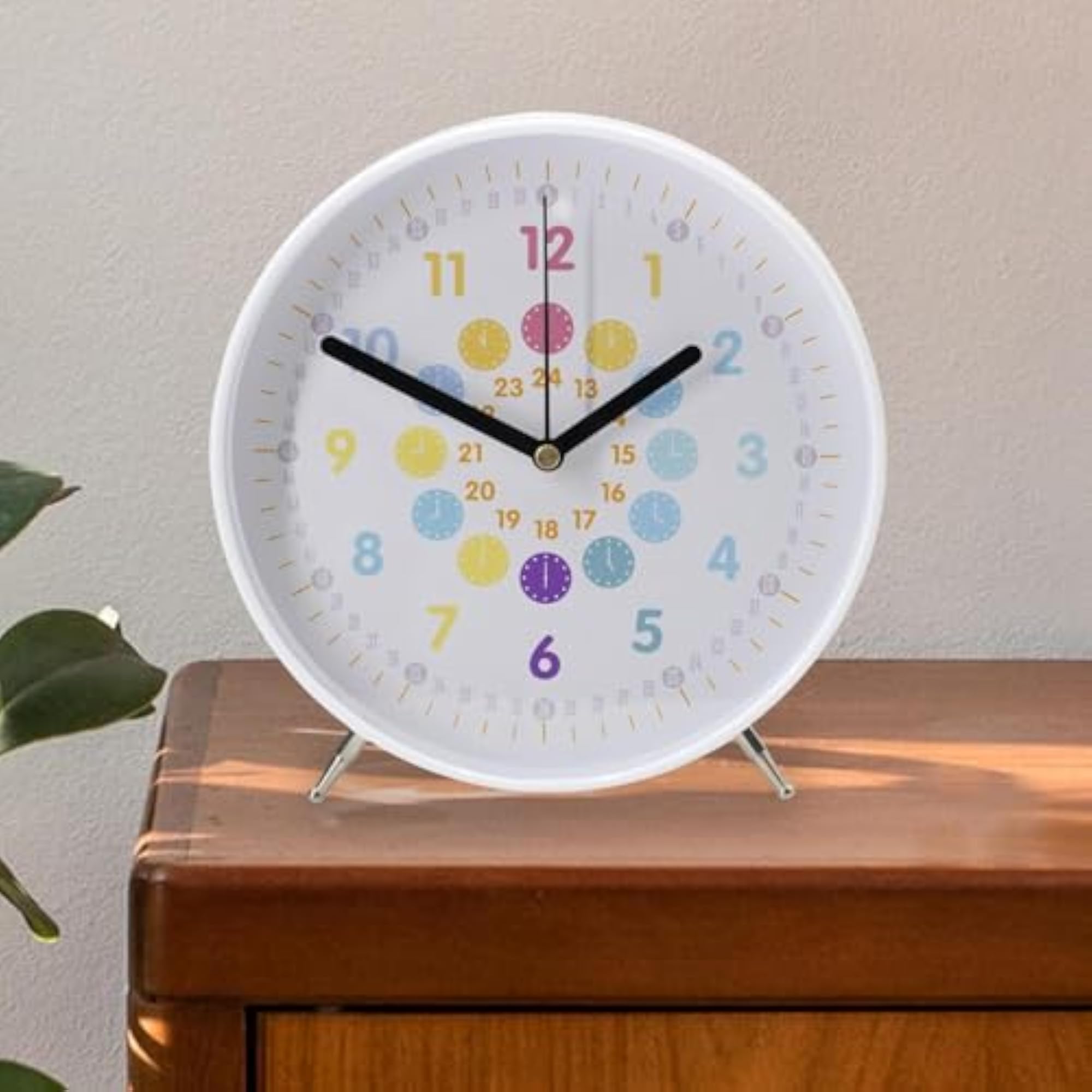 Decorative Non-Ticking Clock, Minimalist Design