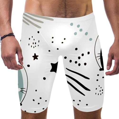 Traje de baño largo ajustable Cat and Meteor para hombre diseñado para competición en piscina