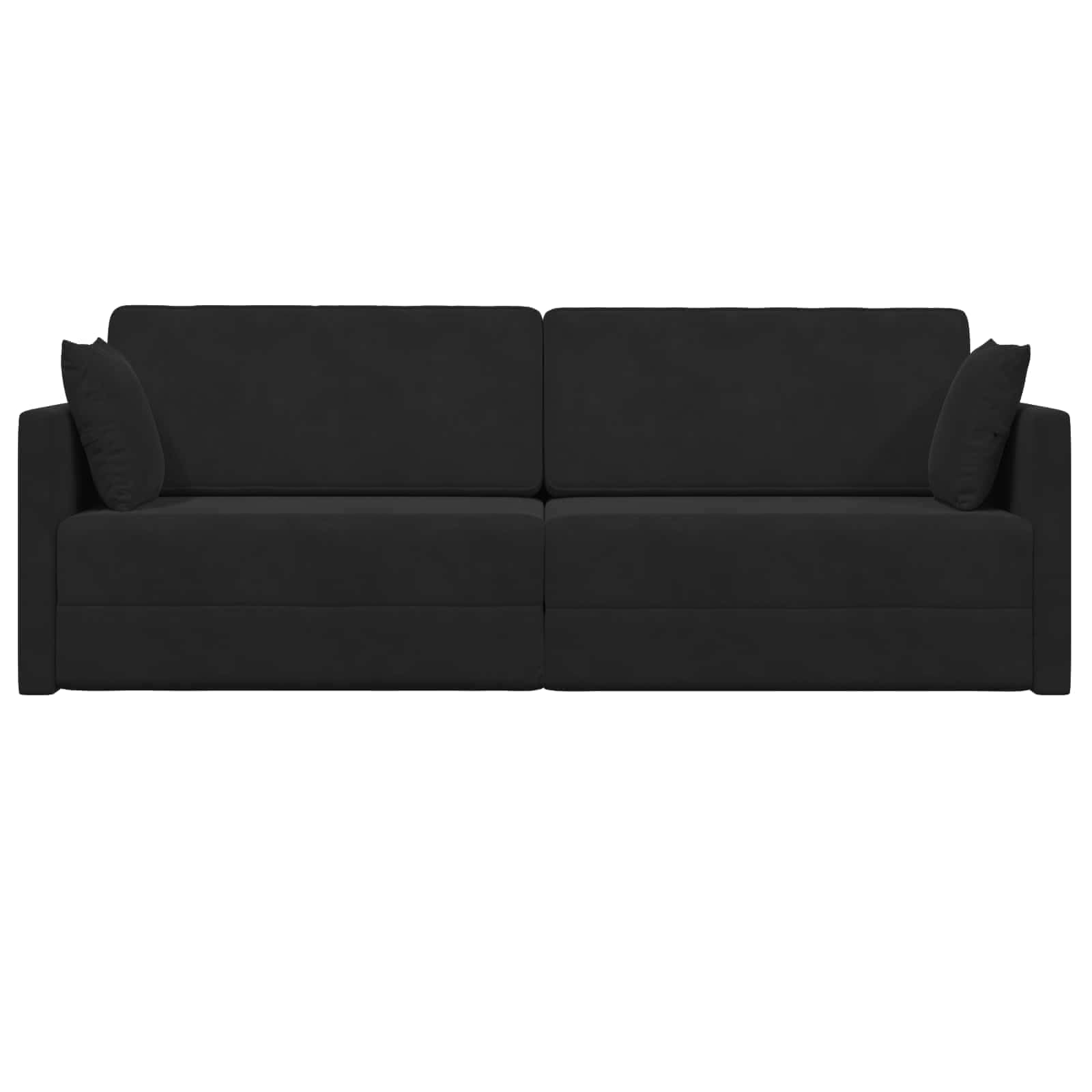 Fengshui Podłoga sofa czarna 213 x 70 x 77 cm aksamit