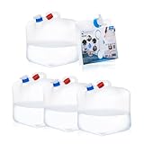 Gowithwind Collapsible Water Storage Container Jug with Spigot, 5.3 Gallon BPA Free Camping Water Bag Water Carrier for Hiking Backpacking & Emergency Survival Kit, Foldable Portable Water Canteen