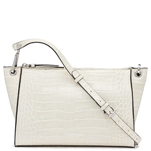 Image of Calvin Klein Reyna Crossbody, Cherub White Croco