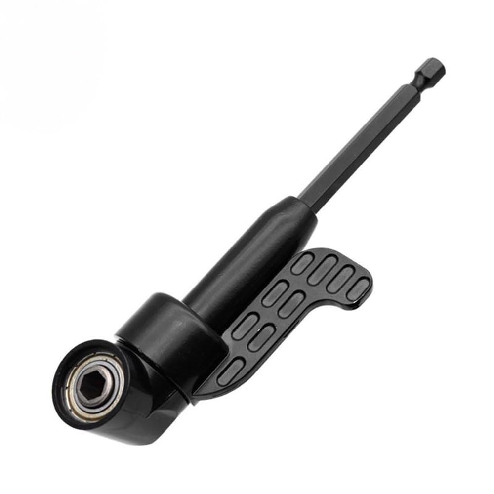 Adapter do wiertarki kątowej 360°, obrotowy, 1/4 3/8 1/2" z nasadkami udarowymi, zestaw wierteł kątowych 105 stopni, długi adapter, sześciokątny