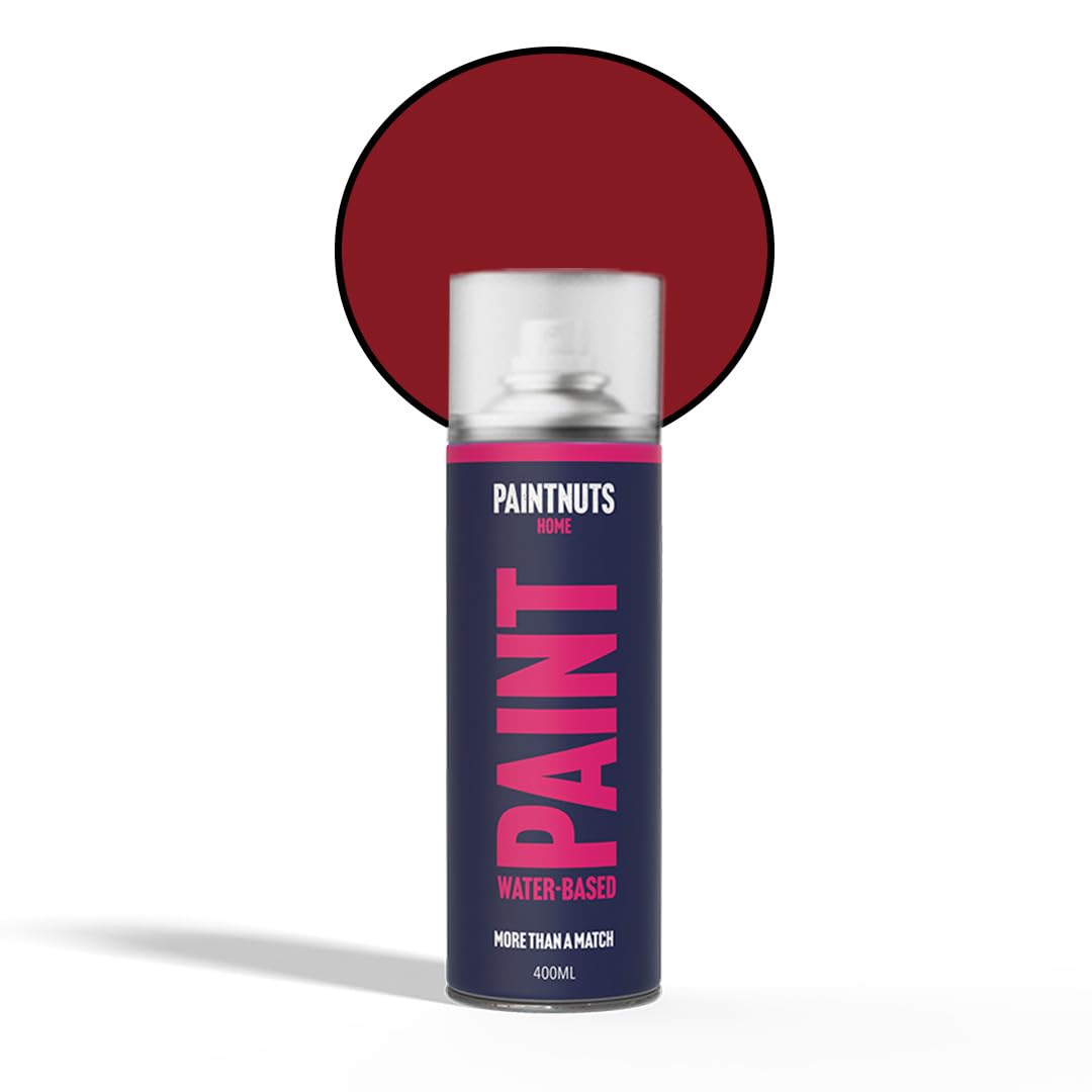 PaintNuts Water Based Multi-Surface Paint - RAL-3003 - RUBY RED Gloss 400ml Spray Can