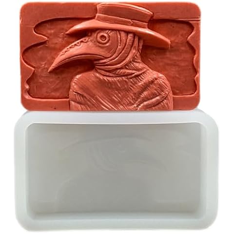 Plague Doctor Silicone Mold SOAP Plaster Wax Resin Clay Bird MASK Cover
