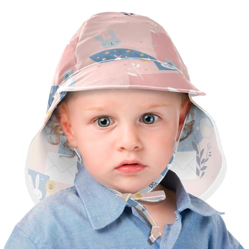 Envelope Bunny Cartoon Cream Color Toddlers Beach Hat Toddler Boy Water Hats Girls UPF 50+ Adjustable Travel Essentials2