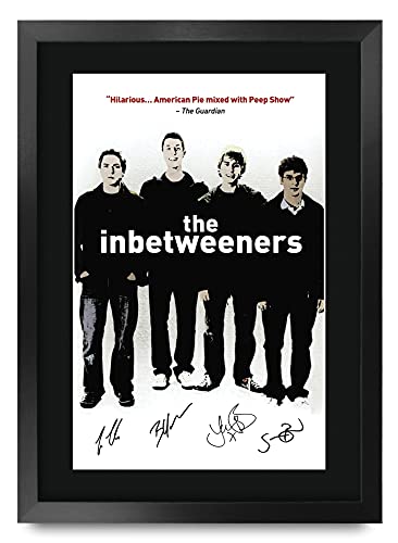 Affiche Inbetweeners Show édition encadrée A3 avec reproduction d'autographes premium