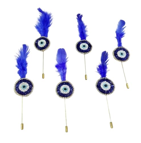 The Diva Decor Beautiful Handmade Evil Eye Brooches Set of 10 | Trending Brooch | New Wedding Gift for Guest | Evil Eye Items | Welcome Brooches for Man-image-45