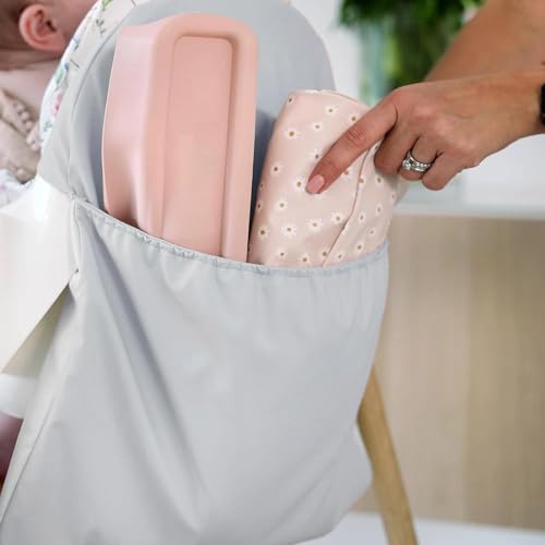 Baby Highchair Storage Solution Essential Wipeable Chair Back Pocket Bag Organiser Fit Standard Highchairs Wipeable Chair Pocket - Image 4