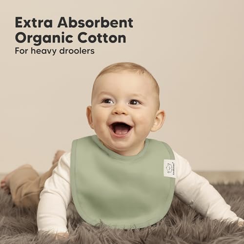 Image of 8-Pack Organic Baby Bibs for Boys, Girls - Soft Cotton Drooling and Teething Bibs for Baby Girl & Boy, Extra Absorbent, Easy to Clean & Put On for Toddler, Newborn, Infant 0-24 Months (Embrace)