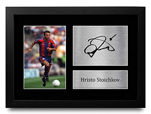 Affiche autographe Hristo Stoichkov Barcelone encadrée sans soucis