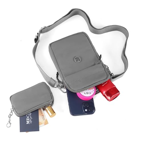 Image of BAG IN Small Crossbody Bag for Women with Detachable Pouch - Multi-Color Travel Shoulder Bag, Light weight Phone Purse with Adjustable Strap