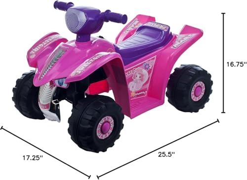 Four Wheeler for Kids ? Battery Powered Electric Quad ? Ride On Toy ATV with Princess Decals for Children 3-6 Years by Lil? Rider (Pink and Purple)