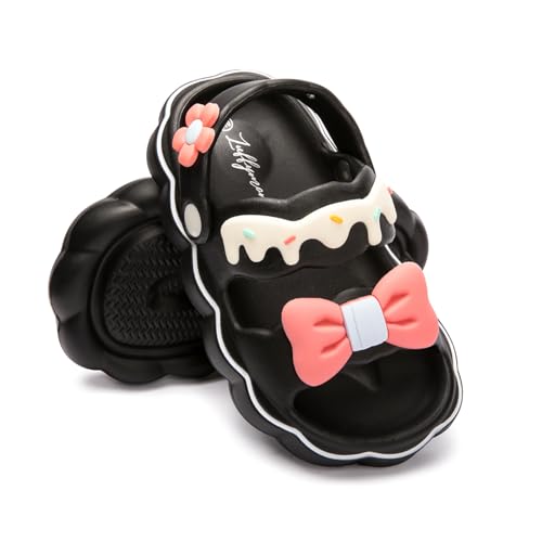 Luffymomo Little Kids Boys Girls Eva Sandals Lightweight Summer Sandal Double Back Stap with Flower and Bow2