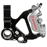 Kit Pinza Freno Radiale Anteriore Sinistra PZ014 + Staffa di Montaggio e Pastiglie Freno compatibile con VESPA GTS SUPER HPE 4T 4V IE ABS dal 2020 al 2022 (CC 300)