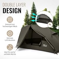 WANDERFALKE® Trail 1-2 Personen Zelt Ultraleicht, kleines Packmaß, wasserdicht 4.000mm, leichtes 1-2 Mann Trekkingzelt Ultralight, Outdoor Zelte für Trekking, Bikepacking, Camping, Reise (Trail 2) – Ansicht 6