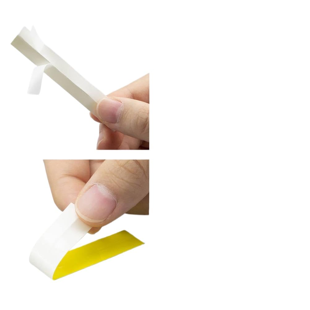 Nastro per etichette da 6 mm nero su puntina adesiva acrilica trasparente 10 pezzi compatibile con l'etichettatrice S111