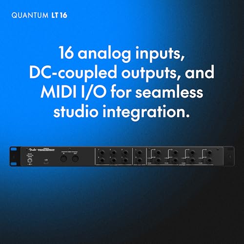 Image of Fender Quantum LT 16 | 16-in 8-out USB-C Audio Interface for Music Production, Eight MAX-HD Mic Preamps, 14 Line Inputs, Low-Latency Drivers, Loopback, Balanced Outputs, Headphone Amp, Mac & PC