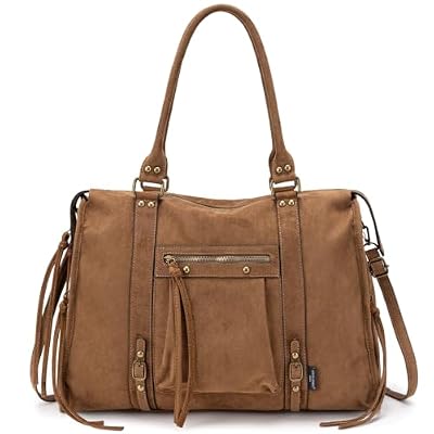 David Jones - Tote Shopper Scamosciata Borsa a Mano Donna Grande, Cognac