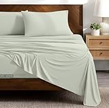 MD Home Decore Extra Deep Pocket Queen Sheets (4-Piece) Cotton Bed Sheets, 100% Egyptian Cotton 400 Thread Count, 22 Inch Deep Pocket of Fitted Sheet with Elastic All Around (Ivory Solid, Queen Size)