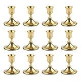 Eleganter Kerzenhalter im Vintage-Stil, Kerzenhalter aus Eisen, für Hochzeitsarrangements, Urlaubsdekoration und alltägliche Tischgestaltung (4 Stück, Chrom)