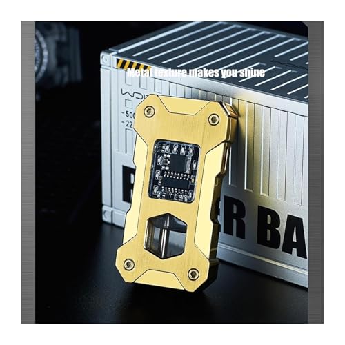 Encendedor metálico recargable con sensor de gravedad negro miniatura 2