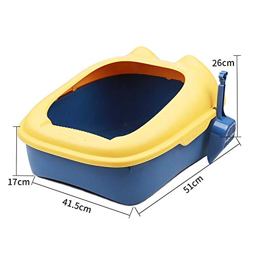 Bandeja grande semitransparente com caixa de areia para vaso sanitário, o corpo principal do grande