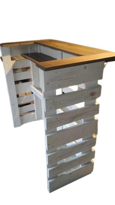 Barra de Bar con palets - Mueble para casa, salon, exterior, jardin, terraza, portatil - Mostrador,...