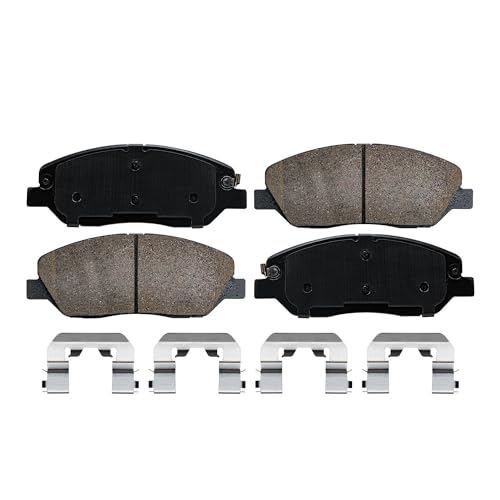 Image of Detroit Axle - Front Brake Kit for 2007-2010 Hyundai Entourage, 2006-2014 Kia Sedona Replacement Brake Rotors Ceramic Brakes Pads