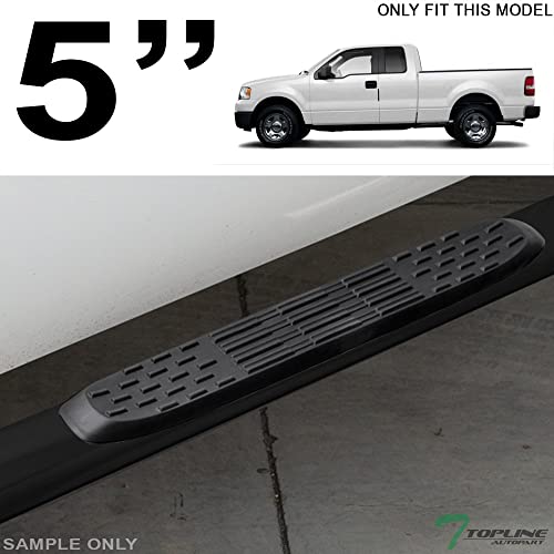 Estribos ovalados negros 5" para Ford F150 04-08 miniatura 2