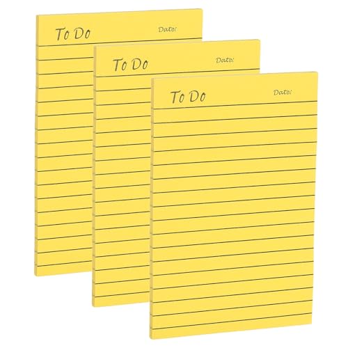 Bloc-Notes Liste Tâches Quotidiennes pour Planificateur Bureau - Mémo checklist Adhésif Jaune