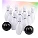 KESYOO 2 Sets Bowling Ball Floor Play Bowling Bowling Interaction Leisure White