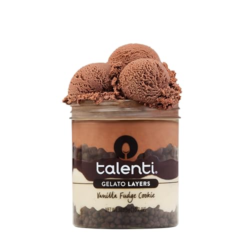 Talenti Gelato Layers For a Delicious Frozen Dessert Vanilla Fudge Cookie Made With Ingredients 303.3g