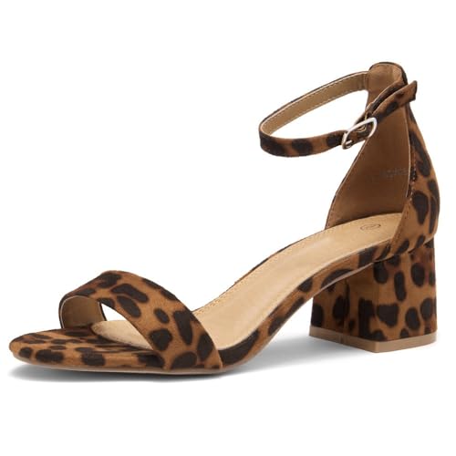 Image of Herstyle Low Block Heels for Women - 2.25 Inch Open Toe Chunky Heel Sandals with Dressy Ankle Strap for Wedding, Prom, Party & Office