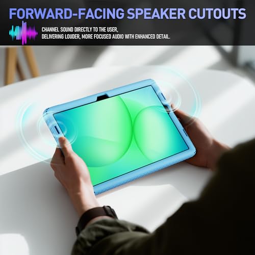 Coque silicone Samsung Galaxy Tab A11 Plus Poetic TurtleSkin bleue - 7