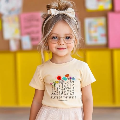 Image of Kids Christian Shirt Toddler Created with a Purpose Shirt Boys Girls Bible Verse Religious Clothes 2-7 Years