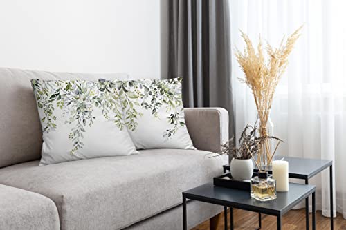 Elegant Watercolor Eucalyptus Leaves Throw Pillow Case 18″×18″ Set Of 2,Green Spring Sage Decorative Cushion Cover For Home Office Dorm Girls Room Couch Bed,Gifts For Family Friends Women Girls #TOP2