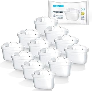 Wessper® Aquamax wkłady filtrujące do wody, kompatybilne z BRITA Maxtra+, Style, Marella, Elemaris, XL, Fun - Pack 12