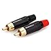 MOBOREST for RCA Male Plug Adapter Audio Phono Gold Plated Solder 24K Gold Speaker Plugs RCA Jack Cable Connector Adapter(RCA Male-2pack)