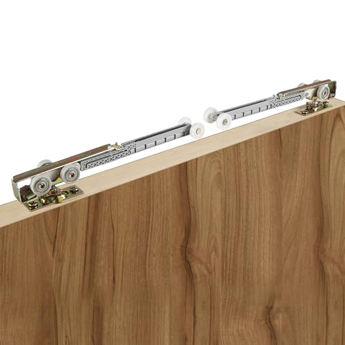 2 Pack Bi-Direction Pocket Door Soft Close/Open Hanger Fits Johnson Part #1062 Replacement Kit 1 Nylon Ball Bearing 1-1/4 C.T.C Min. 1 Thick Doors 165lbs Capacity