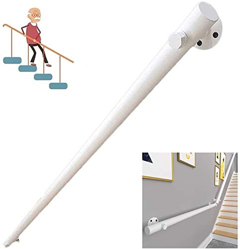 Main courante escalier bois blanc MObyat rampe de 50 à 300cm