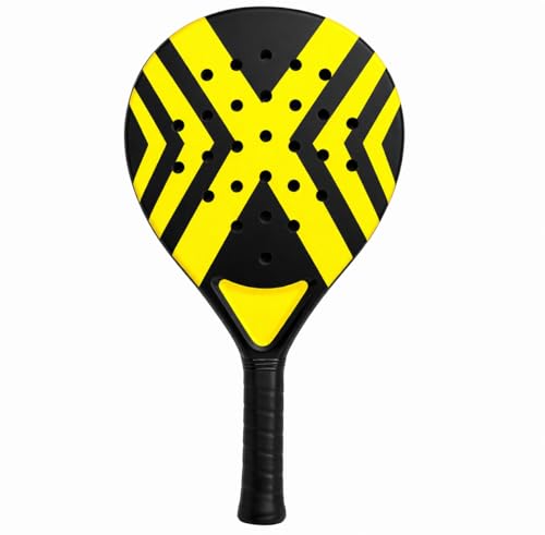 Palas de remo para adultos y niños, juego de raquetas de tenis para principiantes y avanzados (amarillo)