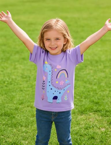 Image of Toddler Girls T-Shirt Short Sleeve Cartoon Graphic Tee 2-6T