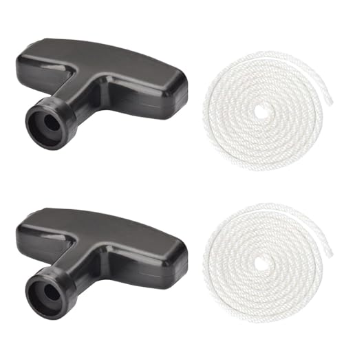 for Pull Cord with Recoil Starter Pull Handle for Lawn Mower, Chainsaw, Generator