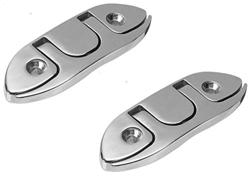 Two Marine Grade Stainless Steel Folding Cleats 4-1/2