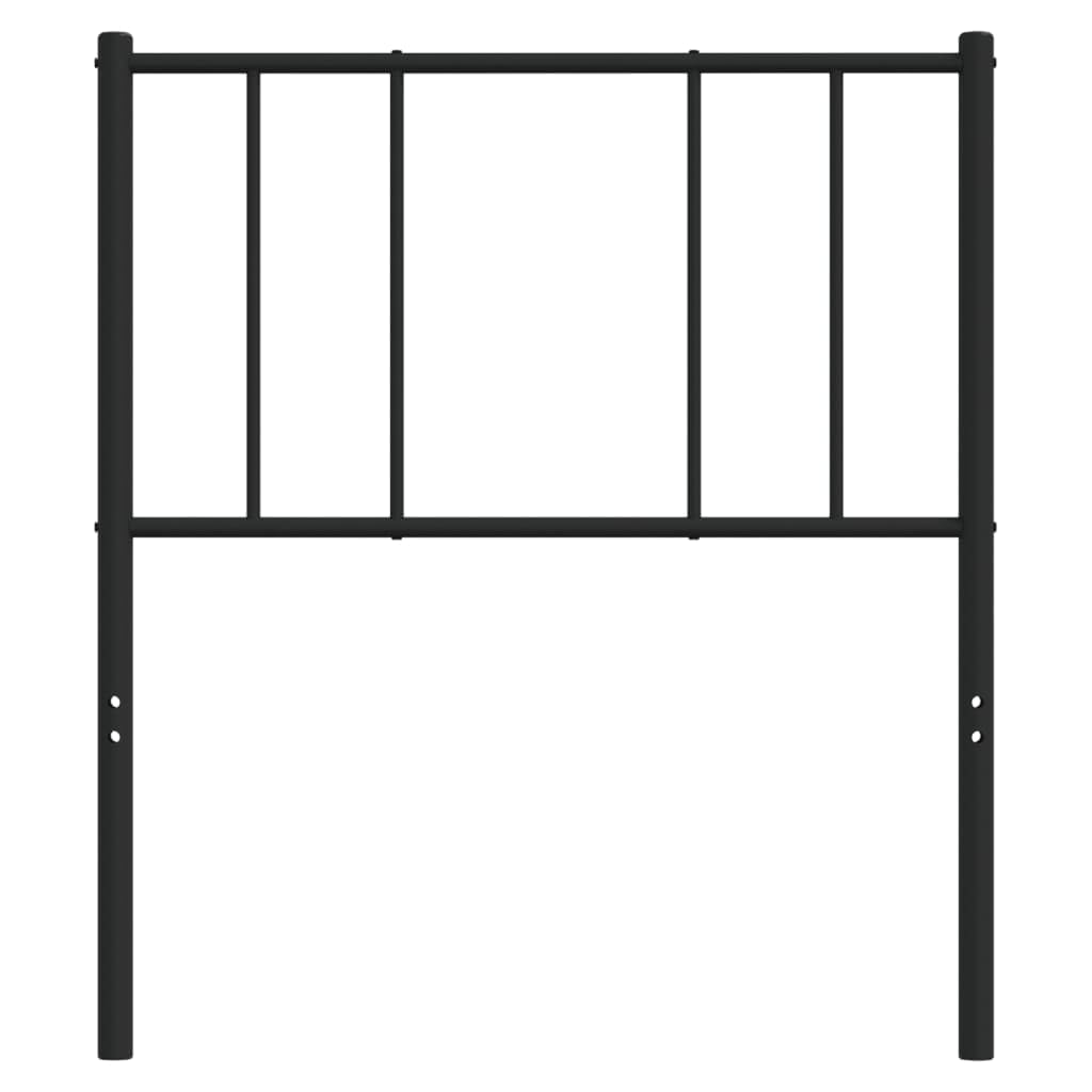 Testiera in metallo nero, 107 cm, per telaio del letto, robusta cuffia in acciaio, design moderno, supporto stabile per camera da letto, facile da montare