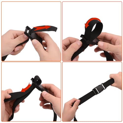 Luggage Strap, Hiziwimi 6Pcs Personalised Luggage Straps for Suitcases, Suitcases Strap Suitcase Belts, Luggage Nylon Straps with Quick Release Buckle Strap Utility for Travel Packing Outdoorsports - Image 5