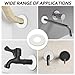 Moicstiy 2 Pcs Wall Split Flange, Self-Adhesive Plumbing Cover Plates for Faucet, Kitchen, Toilet Decorative - Fits 51mm Pipes, White