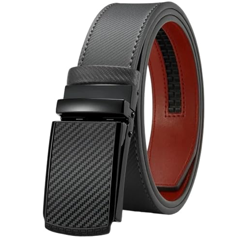 Mens Black Belt Metal Automatic Buckle Waist Work Belt Reversible Belt 219Wxwzd-Gy 125cm