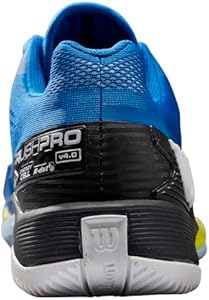 WILSON Tênis masculino Rush Pro 4.0, Azul lápis/preto/amarelo